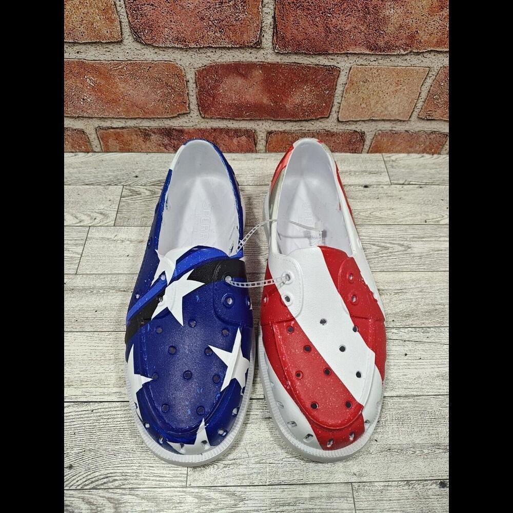 Sperry Top-Sider A/O Float USA Flag Women's Size 7 Foamposite Shoes STS88182 NWT